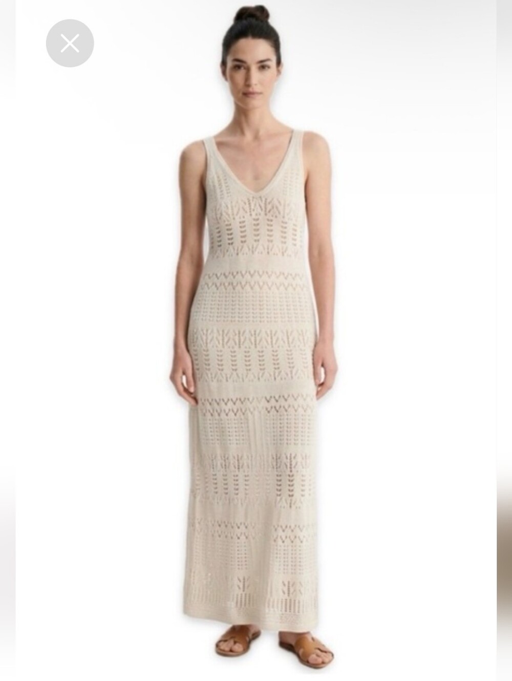 Solitaire Cream Crochet Maxi Dress-Skirt